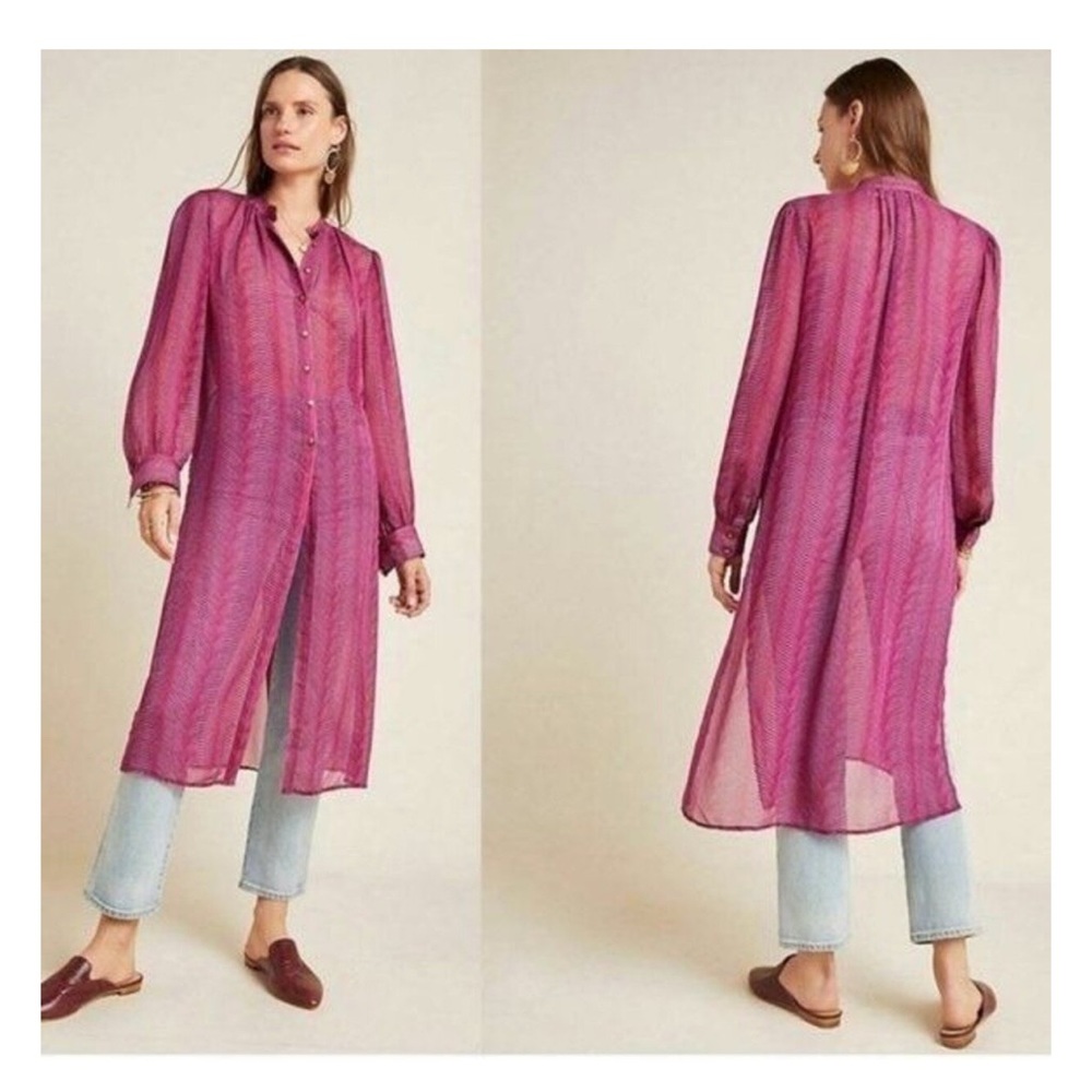 Maeve Pink Sheer Swim Coverup